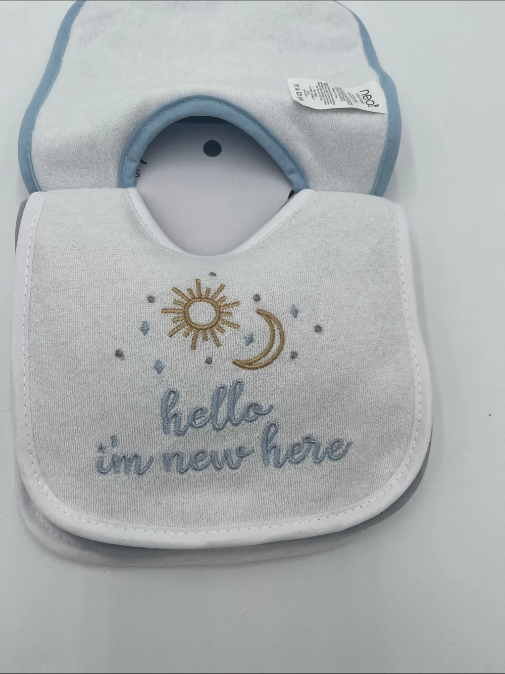 Neat Solutions Blue Infant Bibs - 4 Pack (Thank Heaven for Little Boys)